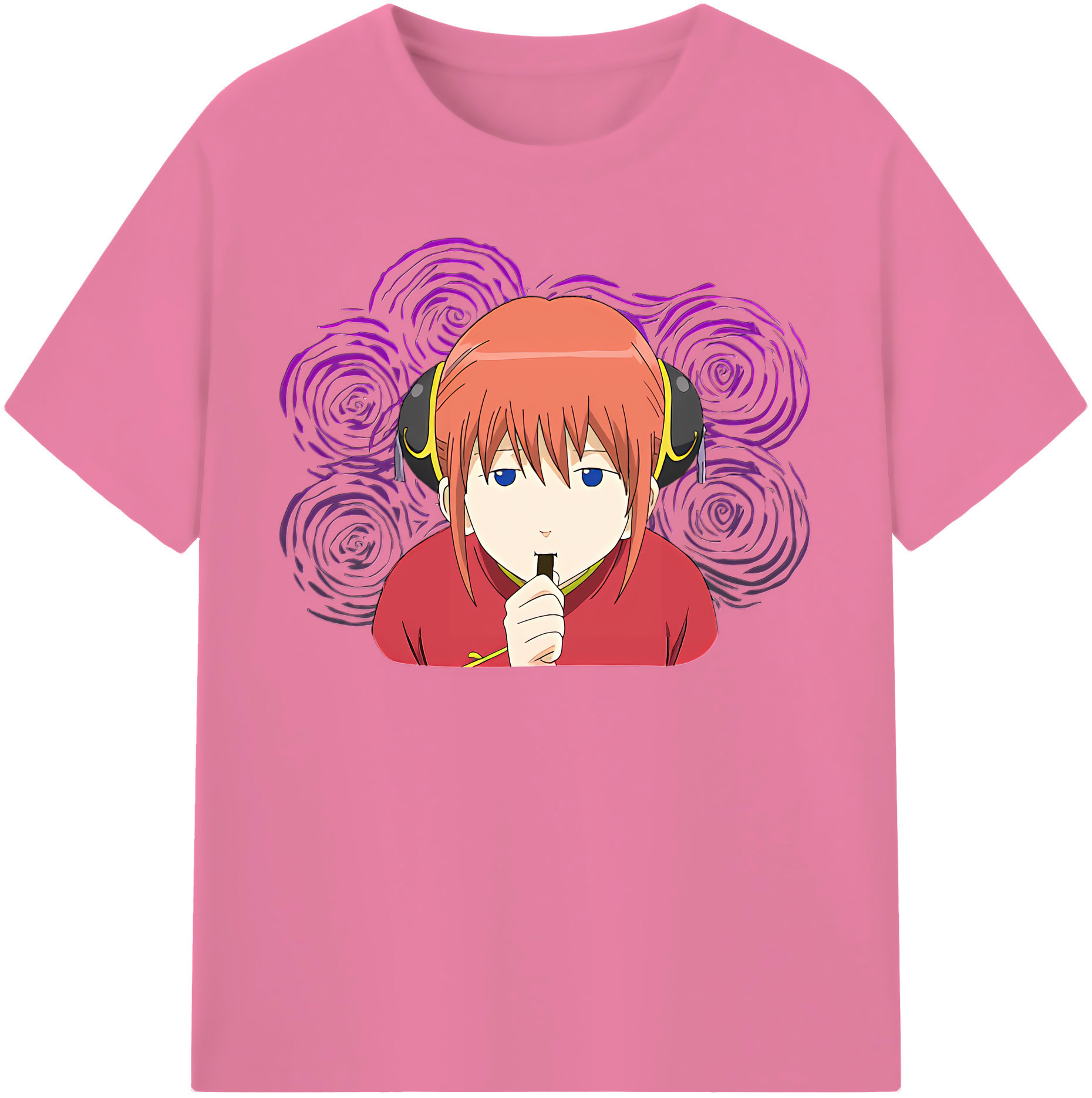 （画像用） ぎんたま 坂田銀時（さかたぎんとき） 神楽 志村新八（しむら しんぱち） GINTAMA Sakata Gintoki Kagura Shimura Shinpachi 綿100％半袖Tシャツ（フロントプリント）